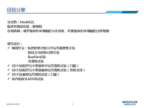 巴马小型猪经皮涂抹给予Med0421软膏，，周围恢复、周围重复给药毒性试验研究